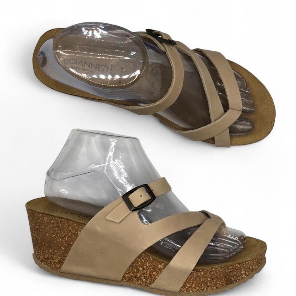 A. Giannetti Women's Beige leather Sandals